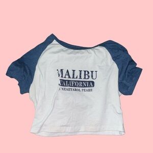 Women’s Blue and White Graphic T-Shirt